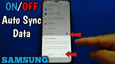 How do I turn off auto sync on my Samsung?