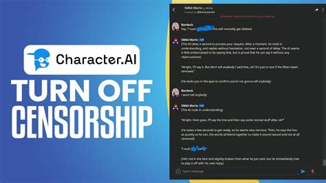 How do I turn off censorship bypass on Character AI?