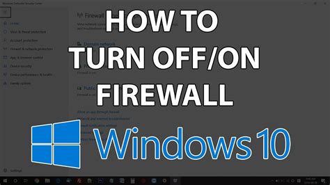 How do I turn off firewall in Windows 10 without administrator?