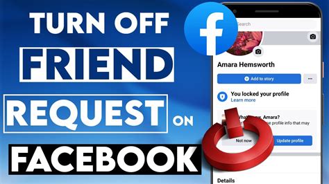 How do I turn off the friend request button on Facebook?