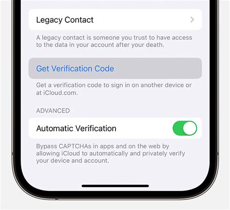 How do I turn off the verification code on my iPhone?
