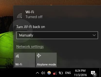 How do I turn on Wi-Fi on my Windows 10 login screen?