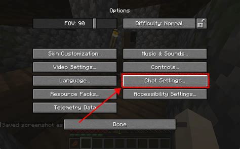 How do I turn on coordinates in Minecraft?