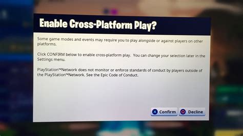 How do I turn on cross platform on Playstation?