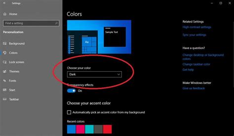 How do I turn on dark mode in Windows 10?