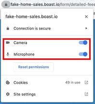 How do I unblock camera permissions?