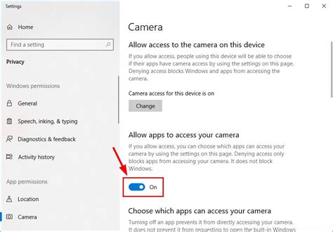 How do I unblock my camera on Windows?