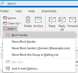 How do I unblock spam in Outlook?