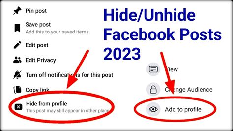 How do I unhide tagged posts on Facebook 2023?