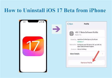 How do I uninstall iOS 17 beta from my iPhone?