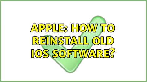 How do I uninstall old iOS software?