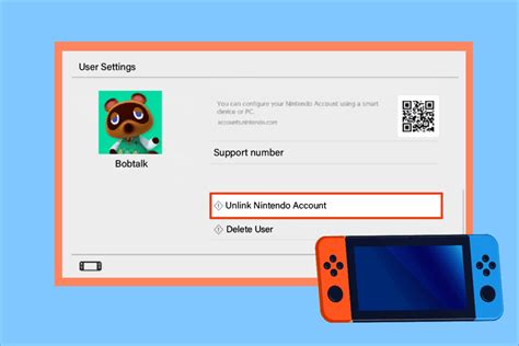 How do I unlink an old account from a switch?