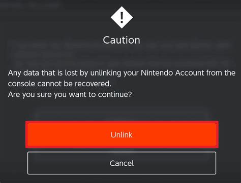 How do I unlink my Nintendo Account from a Switch?