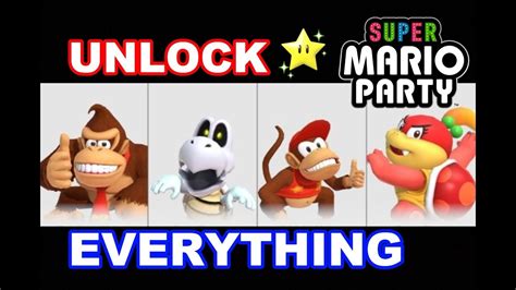 How do I unlock everything in Mario Party?