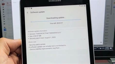 How do I update my old Samsung tablet to the latest version?