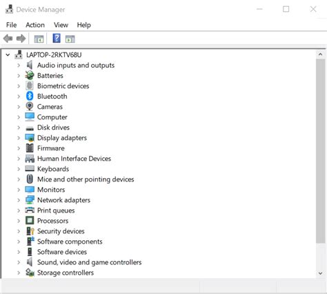 How do I use Device Manager without a mouse?