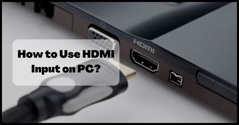 How do I use HDMI on my PC?