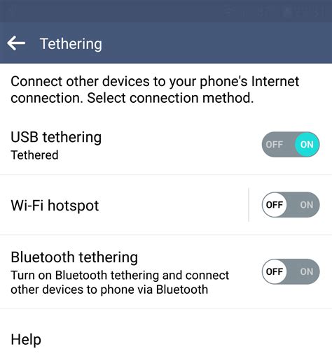 How do I use USB tethering without hotspot?