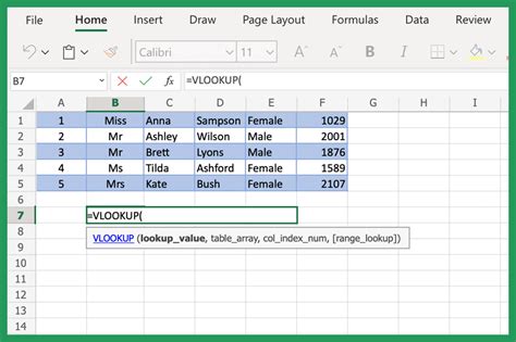 How do I use a VLOOKUP with a named range?