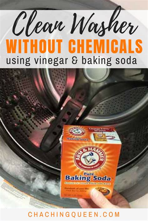 How do I use baking soda and vinegar in my washing machine?