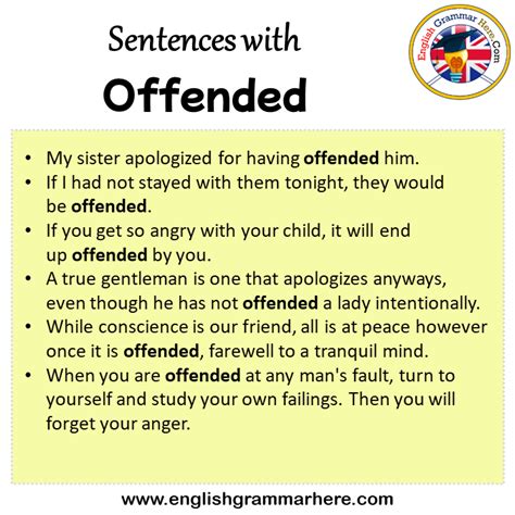 How do I use offended?