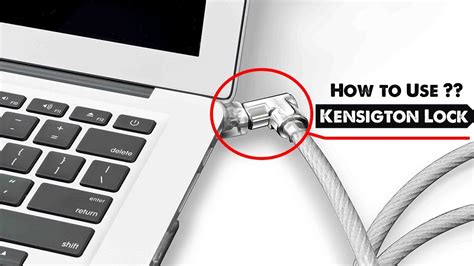How do I use the Kensington lock on my laptop?