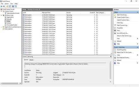 How do I view Windows activity log?