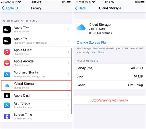 How do I view family on iCloud?