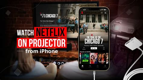 How do I watch Netflix on my iPhone with a projector?