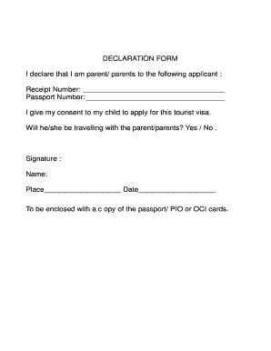 How do I write a parent declaration?