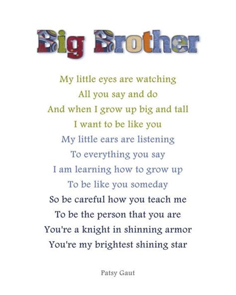 How do I write about my big brother?