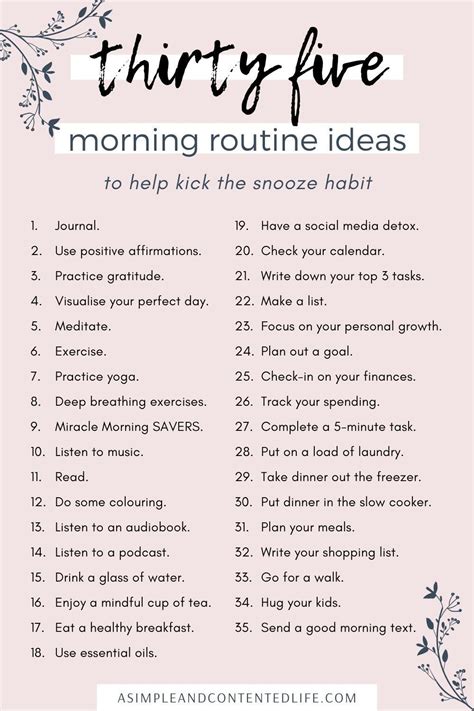 How do I write my daily morning routine?
