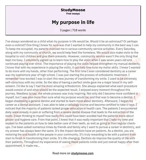 How do I write my purpose in life?