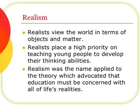 How do Realists view the world?