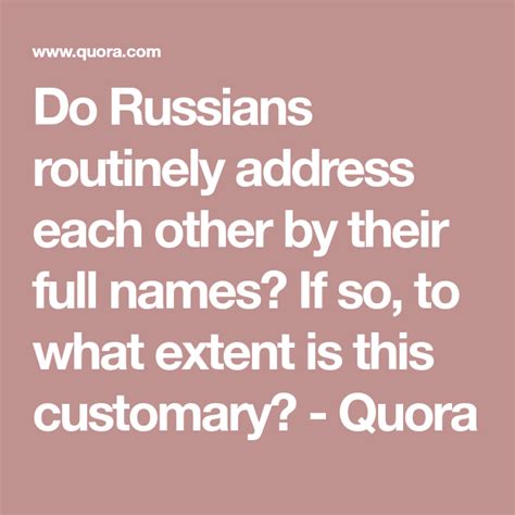 How do Russians address each other?