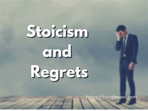 How do Stoics deal with regret?