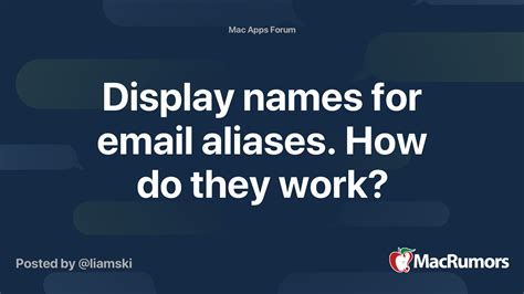 How do alias names work?