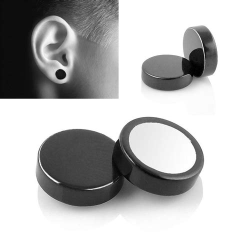 How do earrings use magnets?