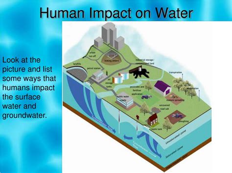 How do humans affect water?