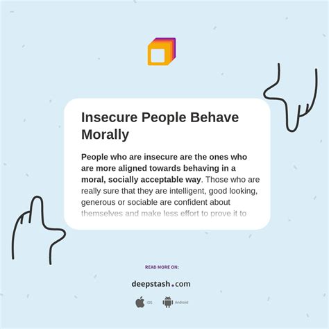 How do insecure people behave?