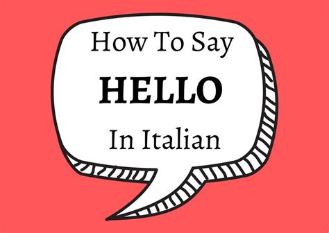 How do locals say hi in Italy?