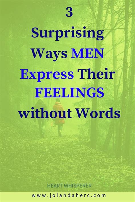 How do men show their feelings?