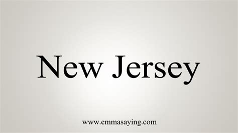How do people say New Jersey?