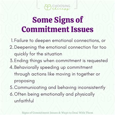 How do people with commitment issues act?