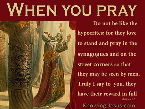 How do the hypocrites pray?