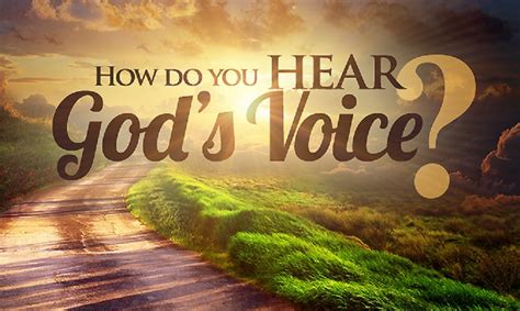 How do we hear God's voice?