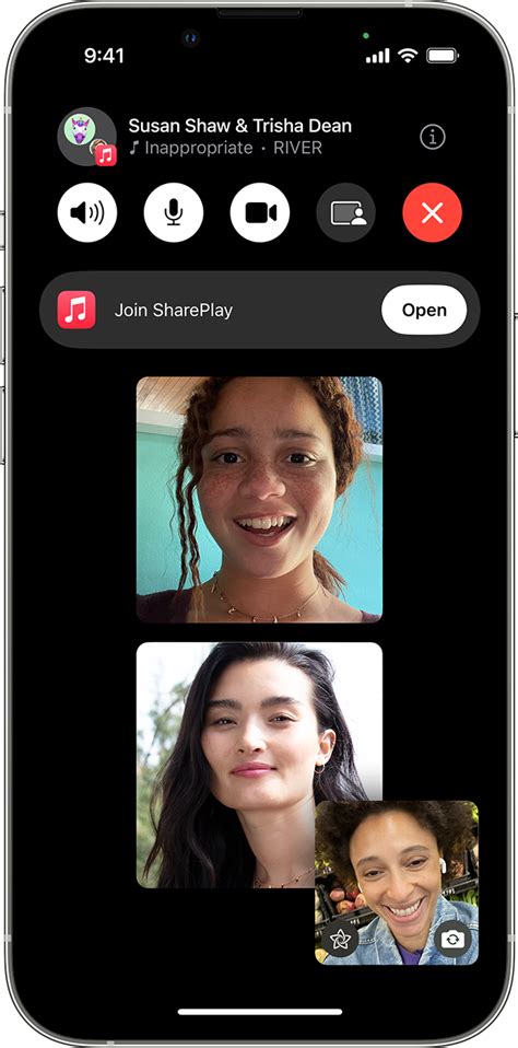 How do you SharePlay FaceTime on iOS 16?
