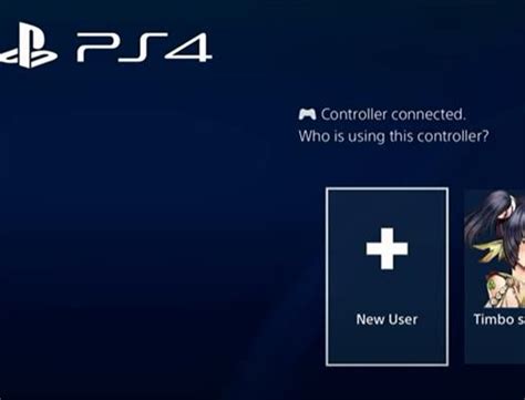 How do you add a new user on PS4?