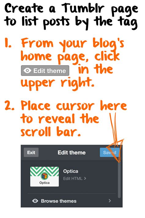 How do you add custom links on Tumblr?