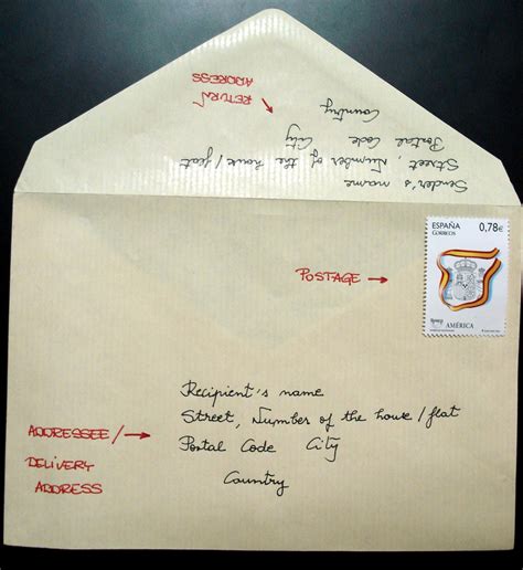 How do you address an envelope to England?